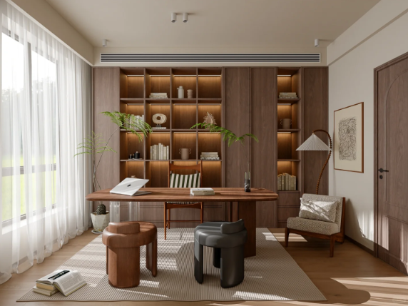All-Aluminum Bookshelf and Study