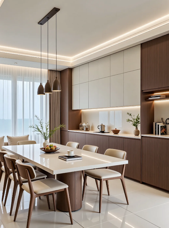 Modern All-Aluminum Kitchen and Dining