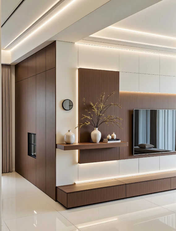 All-Aluminum Feature Wall and TV Unit